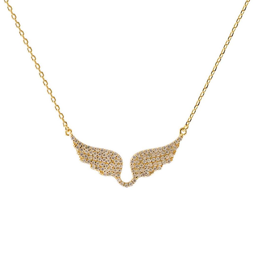 Angel Wings Diamond Necklace - Elegant, Luxurious, No-Fade Women's Jewelry