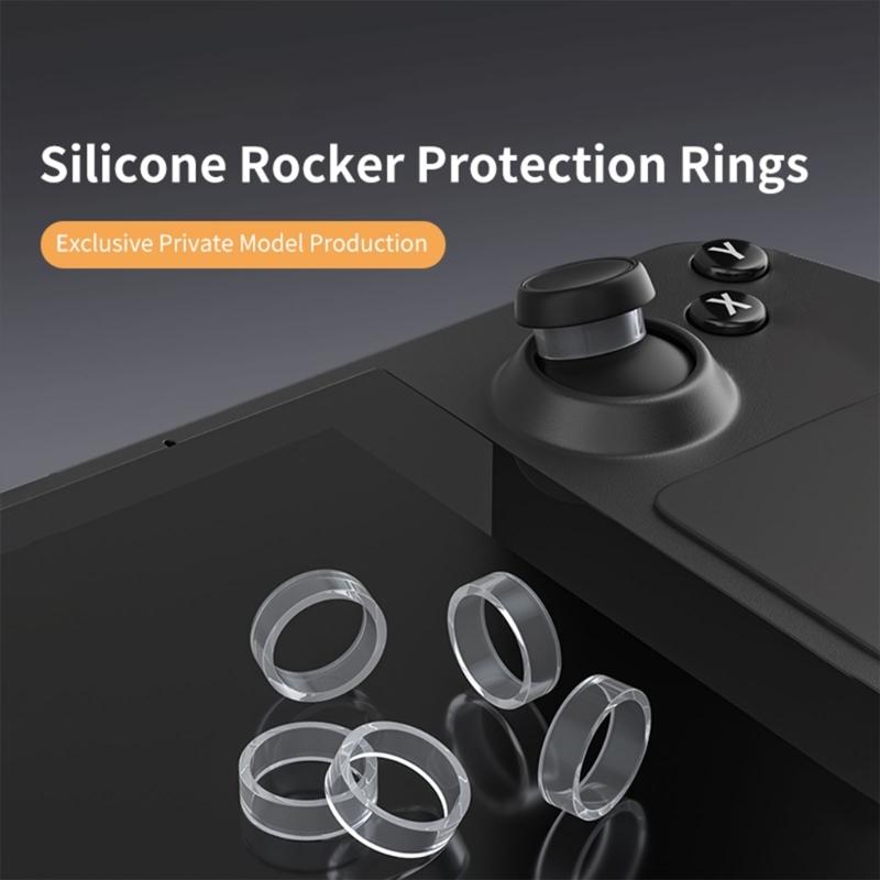 6Pcs Invisible Elastic Rocker Protective Guard Rings for VR2 Controller Silicone Joystick Protectors Wear Resistant