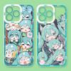 Roztomilý H-Hatsunes Kawaii M-Miku Pouzdro na telefon Pro iPhone 17 Air 15 14 13 12 11 Pro Max 16 15 14 Plus Nárazuvzdorný Měkký Silikonový Kryt