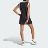 Adidas Originals Solid Color V-Neck Sports Casual Midi Sleeveless Dress Women Dresses Black IS5262