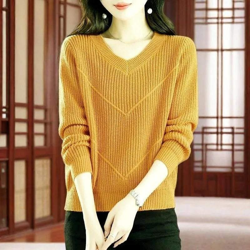 Plus Size Mint Mambo Men's Fat Sweater Chicken Heart Collar V-neck Loose Pullover All-match Western Style