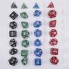 7 Pieces Solid Acrylic Polyhedral Dices D20,D12,D10 (00-90 and 0-9),D8,D6 D4. for Entertainment