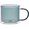 Double-Layer Anti-Scald Color Glass with Handle, Creative Heat-Resistant Cup, Household Coffee Mug, Kawaii Espresso, Ins Style