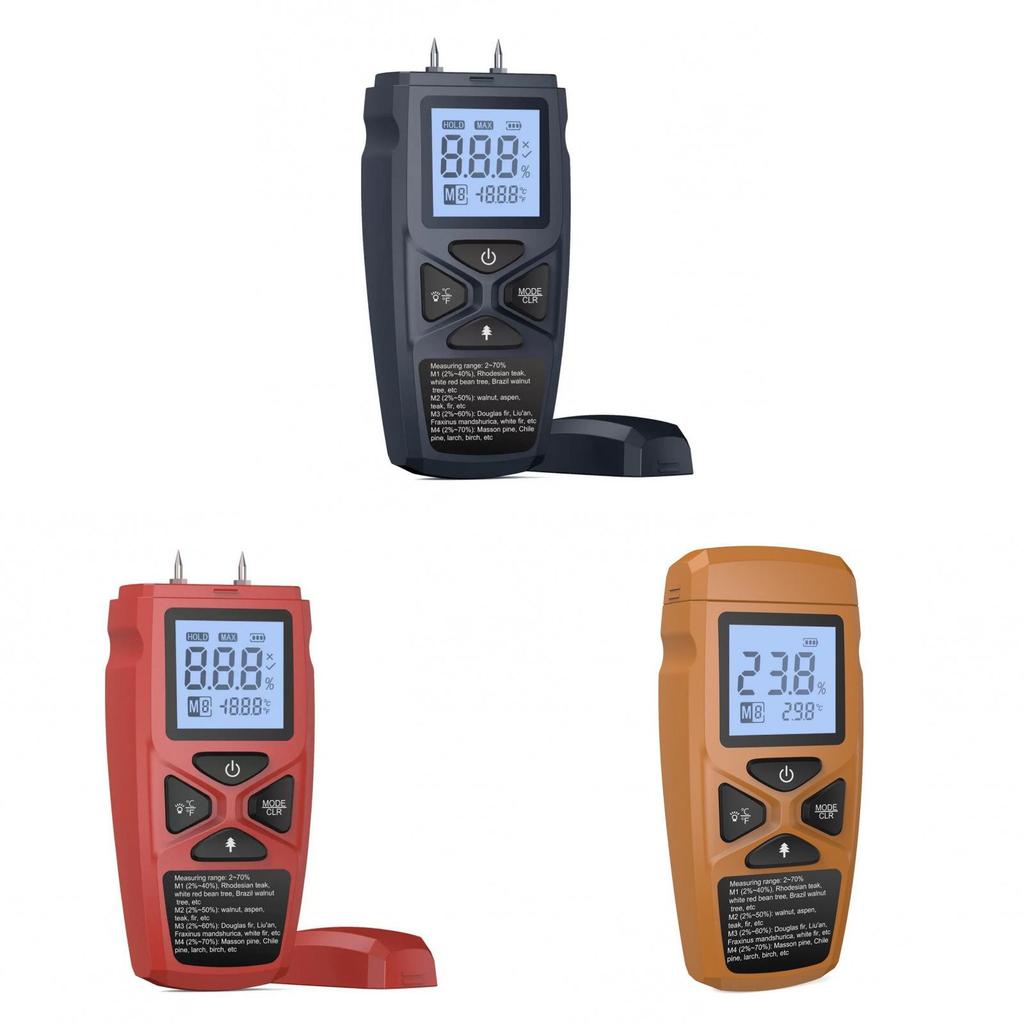 Wood Moisture Meter With Digital Readout For Lumber And Flooring Moisture Detection