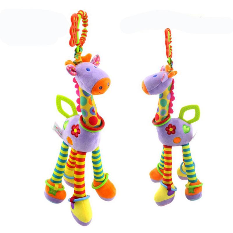 Giraffe Rattle Plush Toy for Crib - Happy Monkey Collection