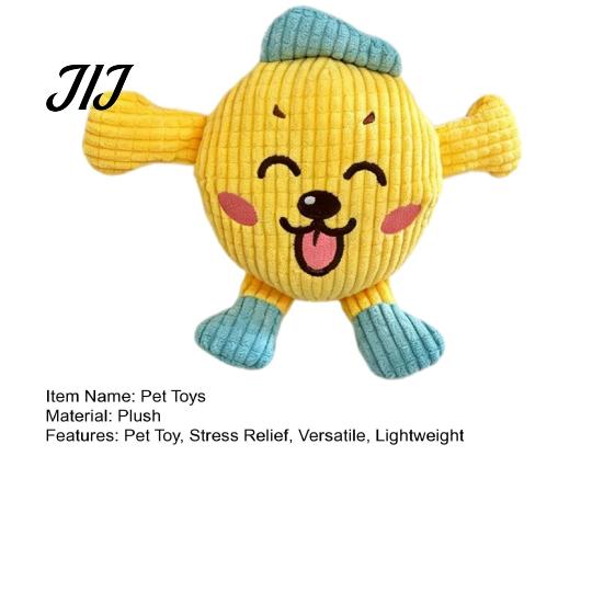 Durable Plush Toys for Dogs Squeaky Dog Chew Toy, Cartoon Cat/Dog Shape, Interactive Teeth Grinding Puppies And Boredom Relief Toy Indoor Cats