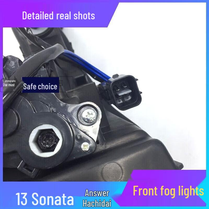 Hyundai Sonata 2013-2015 Front Fog Light Assembly with LED Daytime Running Light Without LED (Standard Quality) Left
