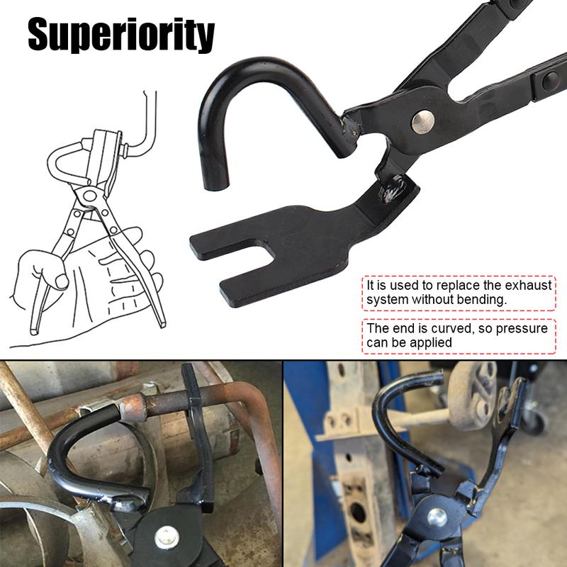 Exhaust Hanger Removal Puller Universal Anti-Slip Handle Tools Car Exhaust Rubber Pad Pliers Exhaust Pipe Gasket Removal Plier