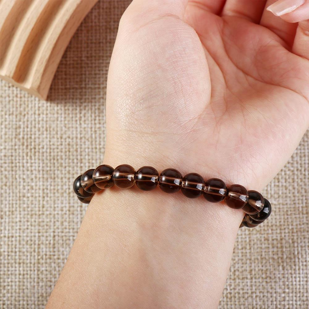 Genuine Purple Gemstone Crystal Natural Beads Amethyst Bracelet Jewelry Buddha Beads