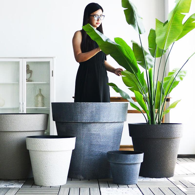 Large Round Resin Planter Pot