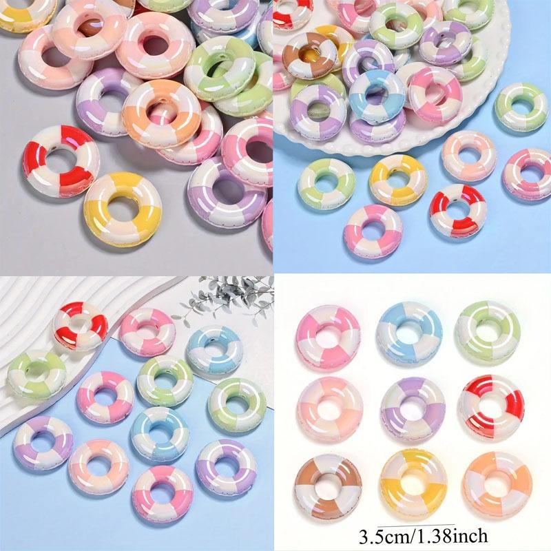 Swimming Circle Cartoon Handmade DIY Accessories Cream Glue Resin Small Accessories Hair Clip Material Package