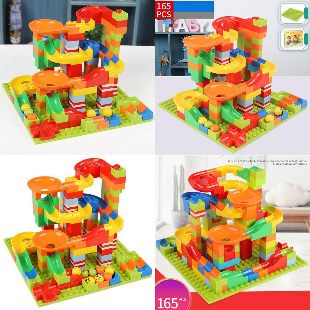 165 Teile Klassische Murmelbahn Labyrinth Ball Rennstrecke Bausteine Set Für Endlosen Spaß