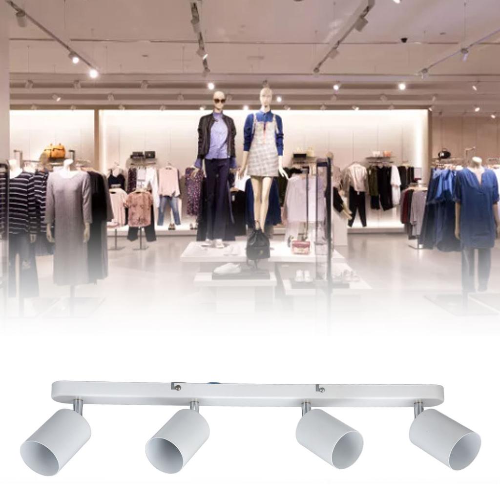 GU10 Lamp Holder 4 Head Rotating Ceiling Mounted Base for Canteen Shopping Mall Showcase
