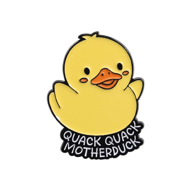 Delightful Cartoon Duck Brooch Colorful Gold Alloy Pin Perfect For Summer Accessories