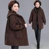 Veste d'hiver élégante mi-longue 2025 pour femmes 50+ - Rembourrée en coton & Chaude