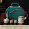 Ru Kiln Convenient Travel Tea Set Outdoor Camping Kuaike Cup High-end Tea Ware Company Events Business Companion