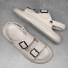 2026Summer New Men Sandals Fashion Casual Beach Sandal Outdoor Non Slip Platform Sandals for Men Cowhide Leather Sandalias Slies
