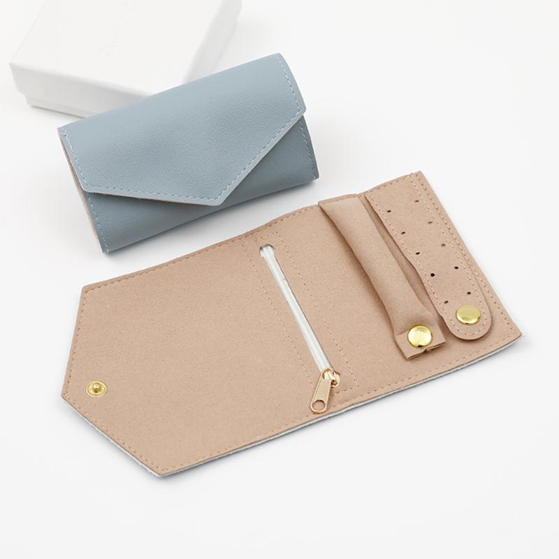 Portable For Journey Earrings Rings Necklaces Brooches Foldable Storage Bag Mini Roll Jewelry Case Travel Jewelry Organizer