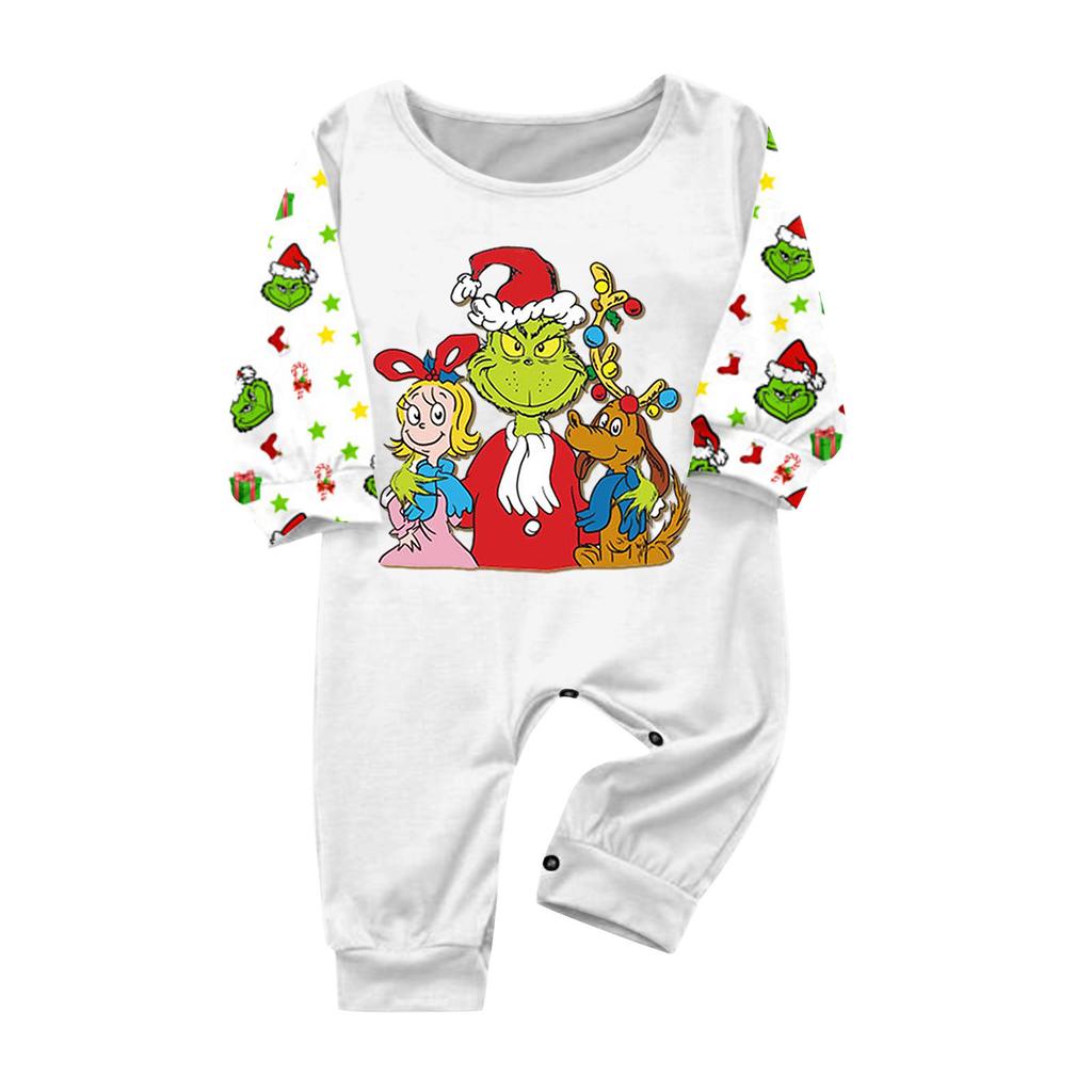 Rodinné sladěné sady pyžam, oblečení na doma, rodinná sladěná sada top s dlouhým rukávem + kalhoty