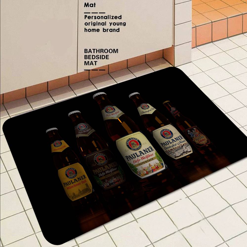 German Beer Paulaners Room Mats Nordic Style Home Doormat Bathroom-Toilet Mats Bedroom Hotel Decor Mat