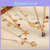 Marine Elements Studded Titanium Steel Pendant Necklace For Women Summer