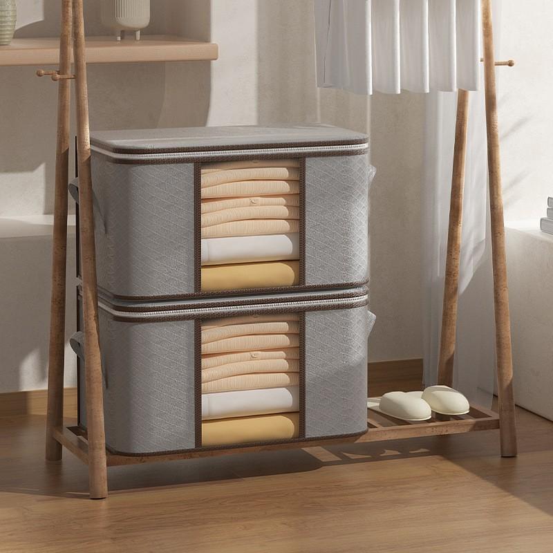 

Багатофункціональні ящики для зберігання великої місткості - упорядкуйте одяг, ковдри та різні речі з легким зберіганням і пошуком 60*35*40 сірий