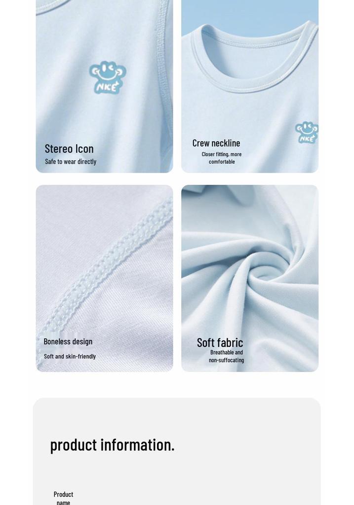 2022 Children's Eucalyptus Home Wear Set: Boys' & Girls' Short Sleeve Base Layer Pajamas