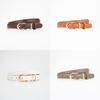 Genuine Leather Womens Belt With Silver Buckle For Casual And Office Wear