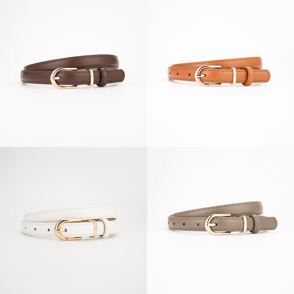 Genuine Leather Womens Belt With Silver Buckle For Casual And Office Wear