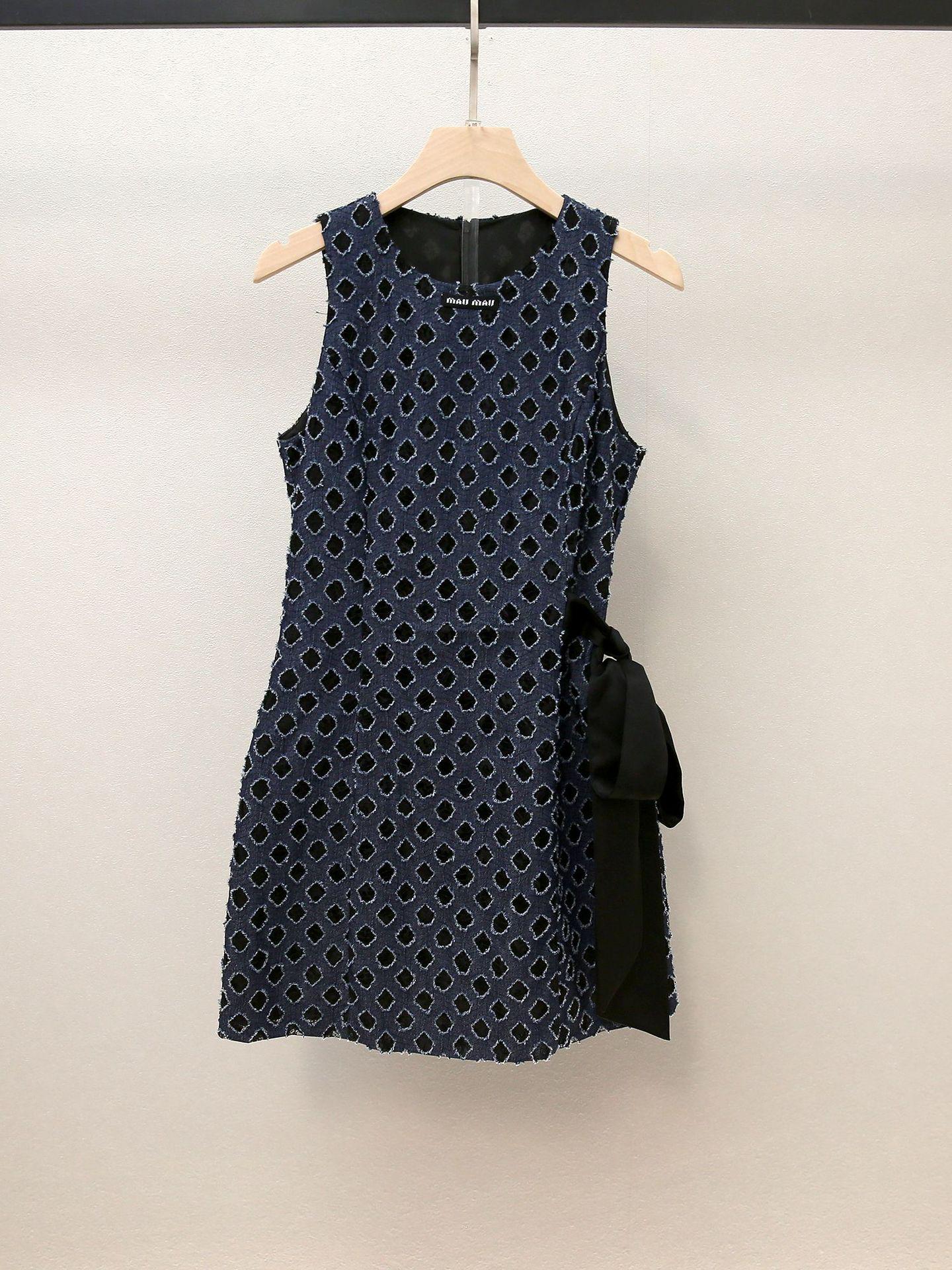 

Осеннее женское ретро платье-жилет с галстуком-бабочкой в клетку аргайл L синий