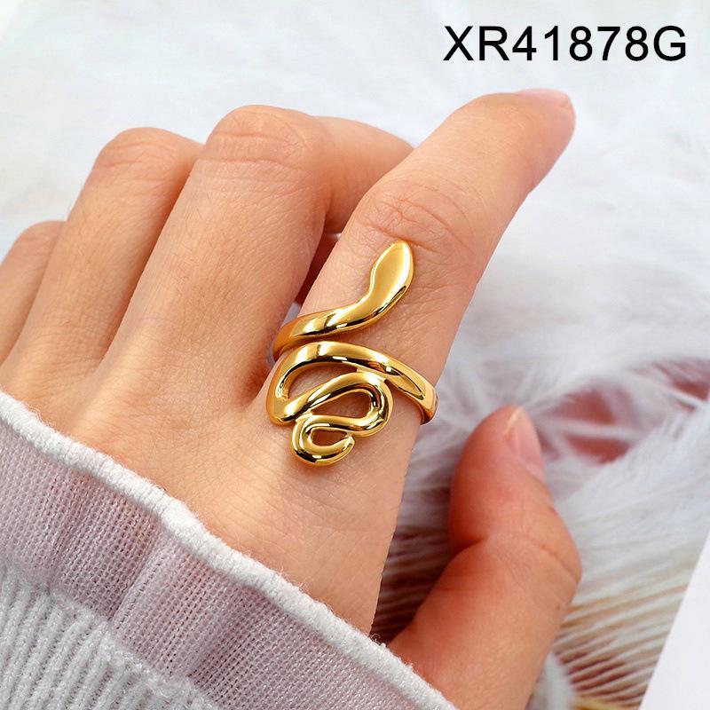 Versatile High-End Snake-Shaped Stainless Steel Finger Ring
