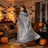 Glänzendes Kapuzenumhang, schillernder bodenlanger Umhang, funkelnder Unisex-Kapuzenumhang für Halloween-Maskenball-Party Mardi-Gras-Kostüm