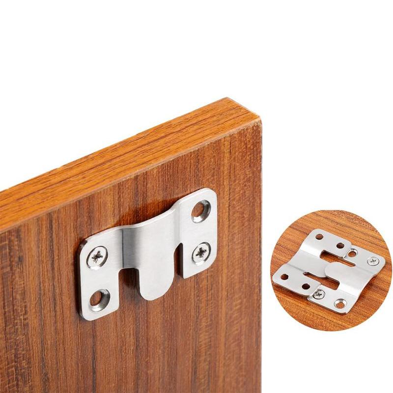 2Pcs Heavy Duty Picture Frame Hooks Wall Hanger Steel Interlock