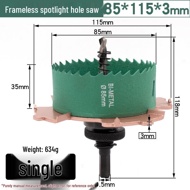 Frameless Downlight Hole Opener for Recessed Box Embedment In Woodworking & Plasterboard