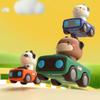 Cartoon-Autos, Kinder Spielzeug Figur Reibungsspielzeug Kein Akku Schieben Los Gleitende Fahrzeuge für Alter 1-3, Spaß für Babys für Feinmotorik
