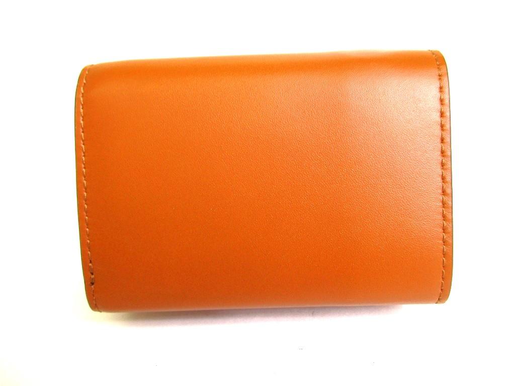 Authentic FENDI ROMA Brown Leather Trifold Wallet Compact Wallet # 9709  Refurbished