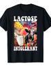 Stylish Dairy Allergy T-Shirt for Men Made From 230 Grams of Featuring The Phrase LACTOSE INTOLERANT - Men's Summer Cotton Gr...