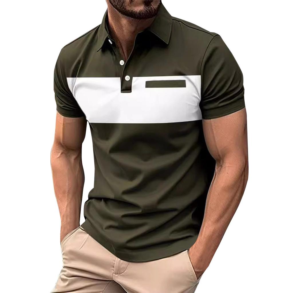 Men's Summer Leisure Culture Breathable Short Sleeved Shirt Top