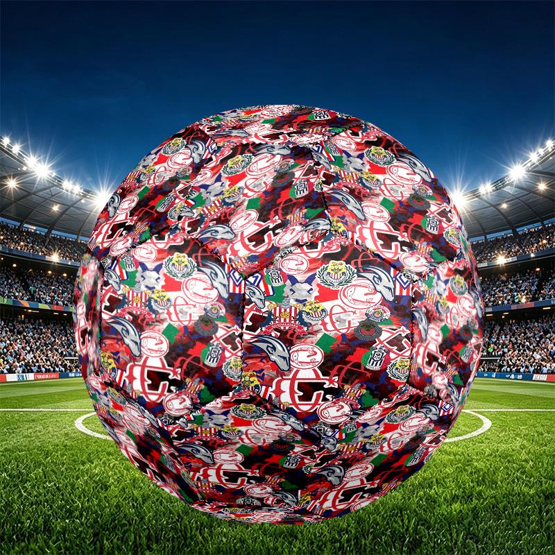 Club Deportivo Guadalajara Print Size 5 Soccer Ball, PU Wear Resistant Football for Match Training and Daily Practice, Birthday Gift for Soccer Fans