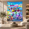 Decorative Tapestry,Fall Guys Printed Wall Art, Lightweight Wall Hanging For Bedroom Background