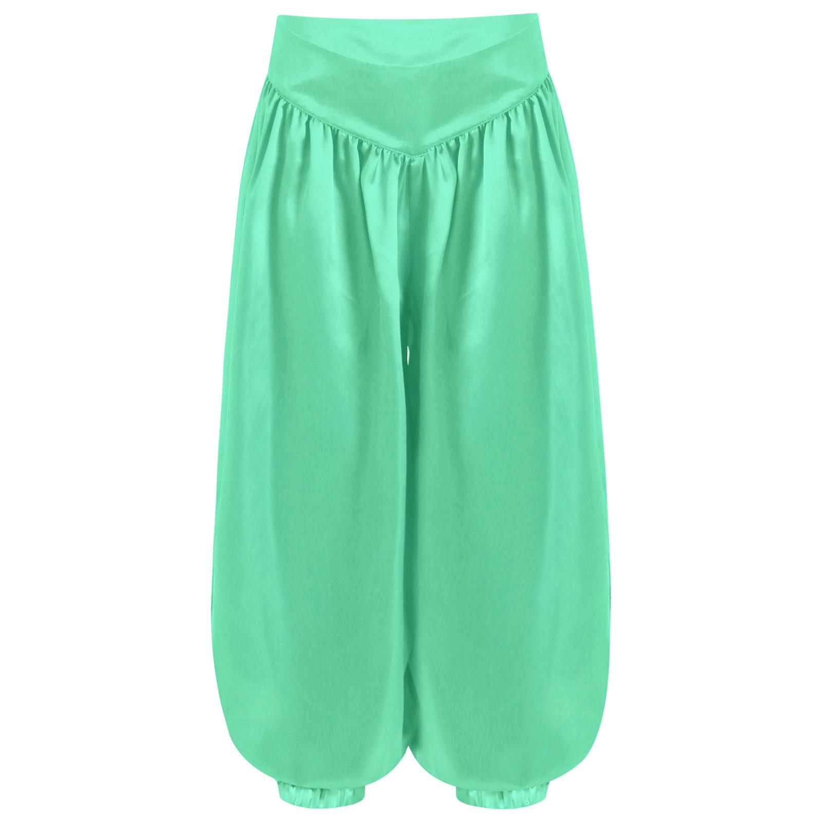 

Дівчата Хлопчики Святкування духу Palazzo Pants Хвала Танцювальний одяг Атласні штани-шаровари для танцю живота для фестивалю карнавалу 5-6 Years світло-синій колір