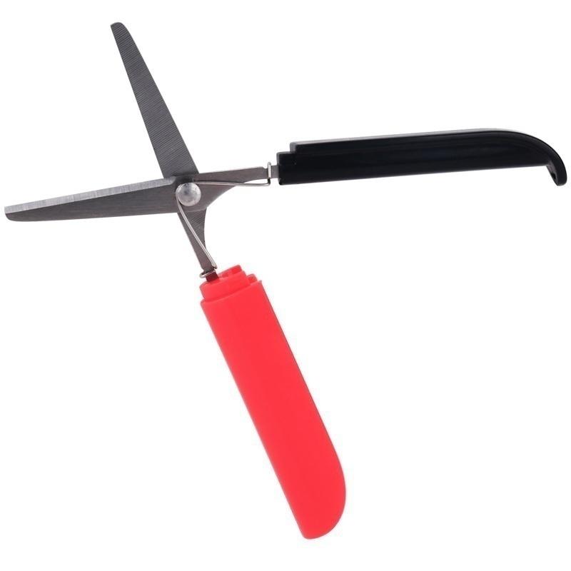1Pcs Portable Handmade Students Paper Cut Scissors Creative Folding Safety Scissors (Color Random)