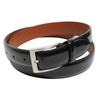 [Ogier] Men's Belt - Glass Leather - Genuine Leather (Cowhide) - Free Size (Adjustable) - Made In Japan - Black