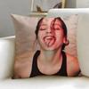 Popular Singer ROSALIA Cushion Cover Soft  EasyWash Pillow Case  Versatile for Couch Bed Travel and Office