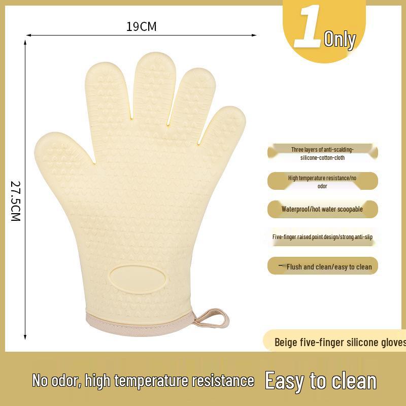 Silicone Two-Finger Heat-Resistant Baking Gloves