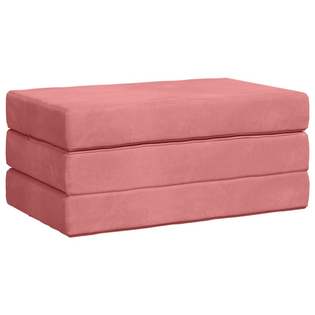 Folding Sofa Bed 80 x 67 x 45 cm Pink