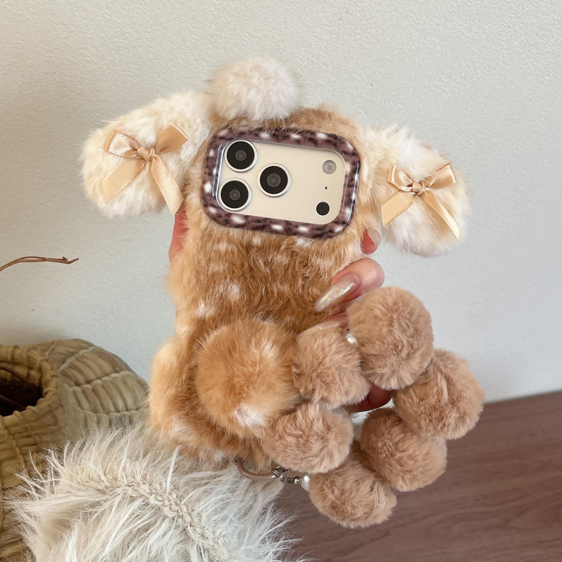 

Cute Deer Plush Rabbit iPhone Case for 17 Pro Max / 16 Plus - 2023 Style 15 Plus