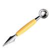 Household Kitchen Tools Double Function Stainless Steel Fruit Watermelon Scooper Carving Knife Fruit Cutter Ice Cream Scooper