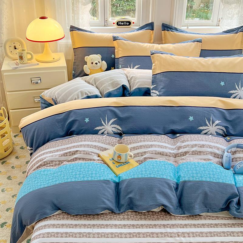 Bedding Four-piece Set Cotton Bed Sheet Quilt Cover Pillowcase