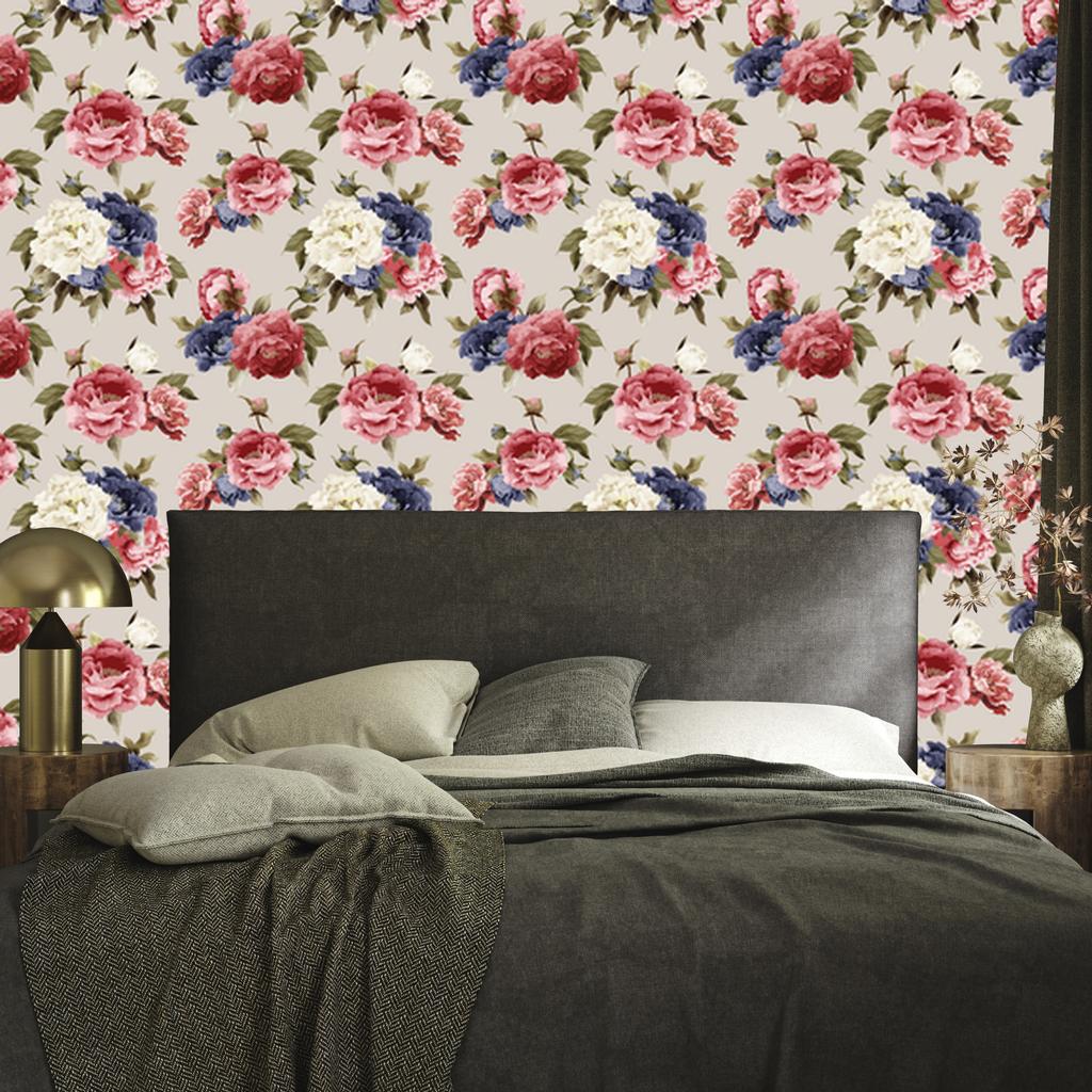 Watercolor Roses Wallpaper for Living Room and Bedroom 50x1000